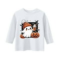 thumbnail image 4 of Mercatoo Girls Halloween Long Sleeve Shirts Fall Soft Cute Graphic Crew Neck Tops Teen Kids Thin Comfy Pullover Sweatshirts, 4 of 4