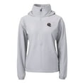thumbnail image 2 of Women's Cutter & Buck Gray Tampa Bay Buccaneers  Charter Eco Recycled Half-Zip Hooded Anorak Jacket, 2 of 3