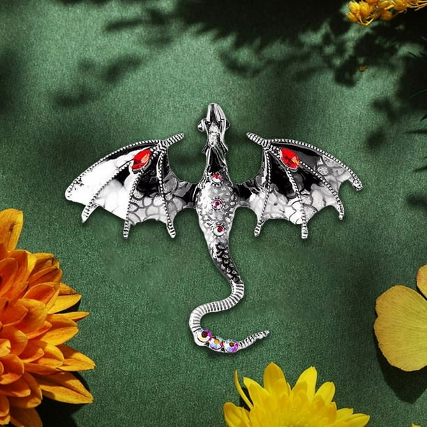 Broche de dragón volador, broche de dragón esmaltado, ropa exquisita, sombrero, bolsa, accesorios