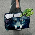 thumbnail image 7 of Wolf Large Capacity Foldable Reusable Oxford Cloth Laundry Basket - Multipurpose Tote Bag, Shopping Bag, Picnic Basket, 7 of 7