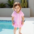 thumbnail image 3 of Bata de Playa con Toalla para Niña Pequeña (Rosa, 3-4 Años), 3 of 6