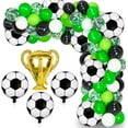 thumbnail image 1 of Juego de 111 globos de decoración para fiestas temáticas de la Copa Mundial de Fútbol, decoraciones de globos de confeti y fondo de telón de fondo para decoración de fiestas, 1 of 5