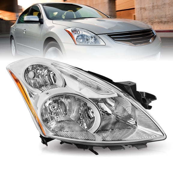 Headlight Assembly For 2010-2012 Nissan Altima Sedan RH Passenger Halogen Lamp