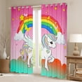 thumbnail image 2 of Homewish Funny Unicorn Animal Curtains Pack of 2 (42x84 Each), Cartoon Pink Galaxy Curtains Blackout, Teens Kids Boys Girls Bedroom Curtains, Blackout Curtains Decor, 2 of 6