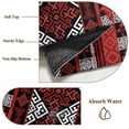 thumbnail image 6 of 3'x5' Rug for Living Room Bedroom, Red Black Boho Washable Area Rugs Non-Slip Carpet Mats, Geometric Vintage Abstract Art Indoor Low Pile Area Rug Runner for Kitchen, Mudroom, 6 of 8