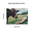 thumbnail image 3 of Orinice Cow Calf Eating from Hand Poster 16x12in, 3 of 6