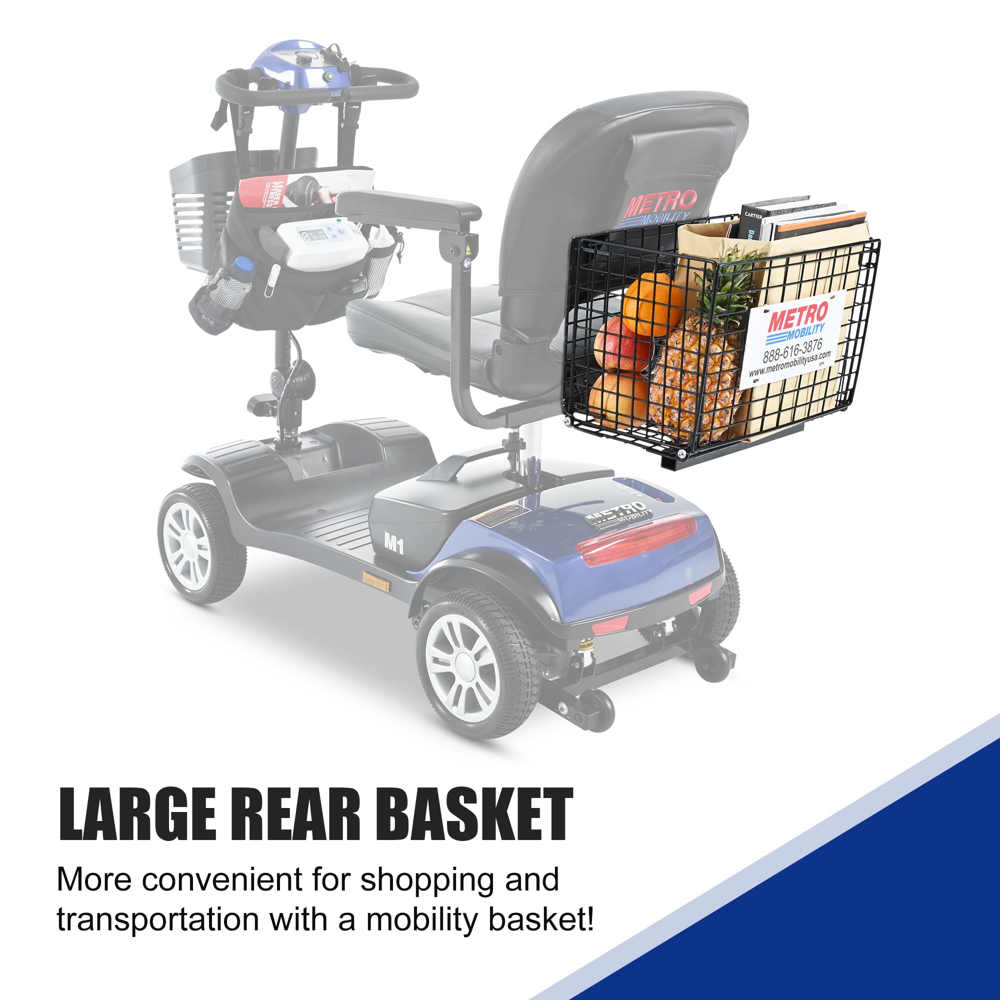Four wheels Compact Travel Mobility Scooter with 300W Motor for Adult-300lbs