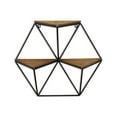 thumbnail image 4 of 22" Black and Brown Unique Bannes Two Tier Triangular Floating Shelf, 4 of 4