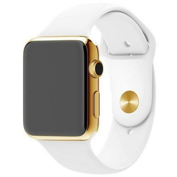 24K Gold 38MM Iwatch SERIES 2 with White Sport Band