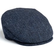 Hanna Hats of Donegal Harris Scottish Tweed 100% Wool Vintage Flat Driving Cap Handcrafted in Ireland