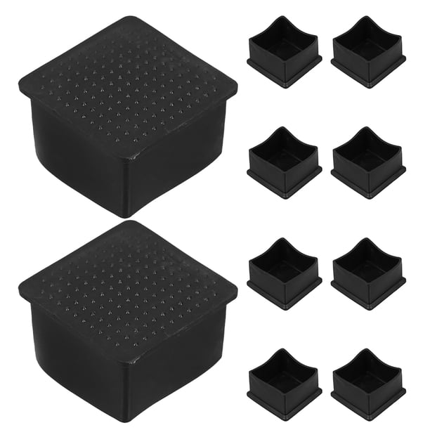 10 fundas cuadradas para patas de mesa, suaves, para patas de silla, tapones de goma antideslizantes, protectores de suelo para el hogar y la oficina.