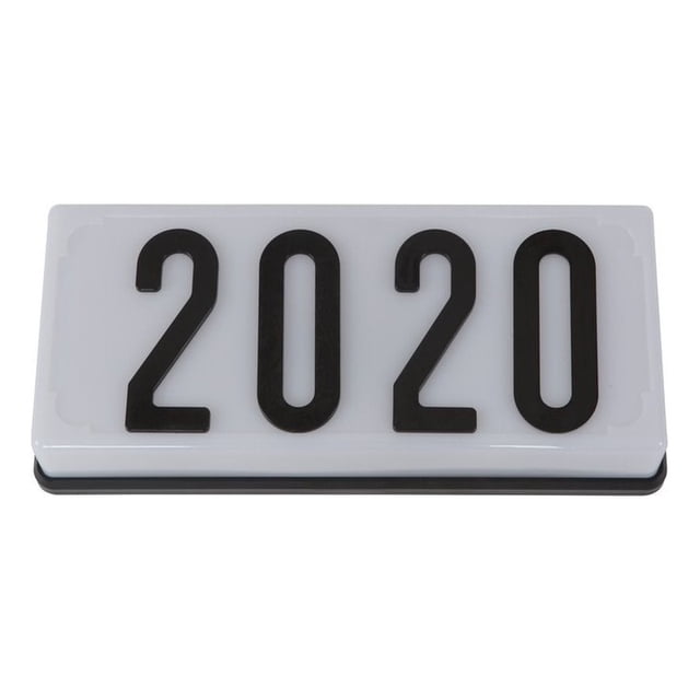 Yosemite Home Decor 2 Lights Exterior Lighting in White Frame with Black Numbers