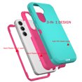 thumbnail image 3 of Tekcoo Case for Samsung Galaxy S23 FE 2023 6.4", Case Cover for Galaxy S23 FE,Shockproof Heavy Duty Hard Plastic & Rubber Rugged Bumper 3-in-1 Case Cover - Mint, 3 of 7