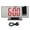 Black/Red, variant on Yajisi Projection Digital Alarm Clock LED Mirror Screen with Automatic Dimming, Desk and Bedroom Clock, USB Charger, 7.3 inches / 18.5 cm Width, Red Display[cite: 1]