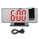 thumbnail image 1 of Reloj despertador digital con proyección, carga USB, atenuación automática, pantalla LED de espejo, reloj electrónico para dormitorio, carcasa negra, luz roja., 1 of 14