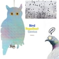 thumbnail image 3 of Ahuyentador de pájaros, repelente de palomas, forma de búho, reflectante luminoso, juego de 2, antipalomas con campana para pájaros Ormromra LHH-0703, 3 of 5