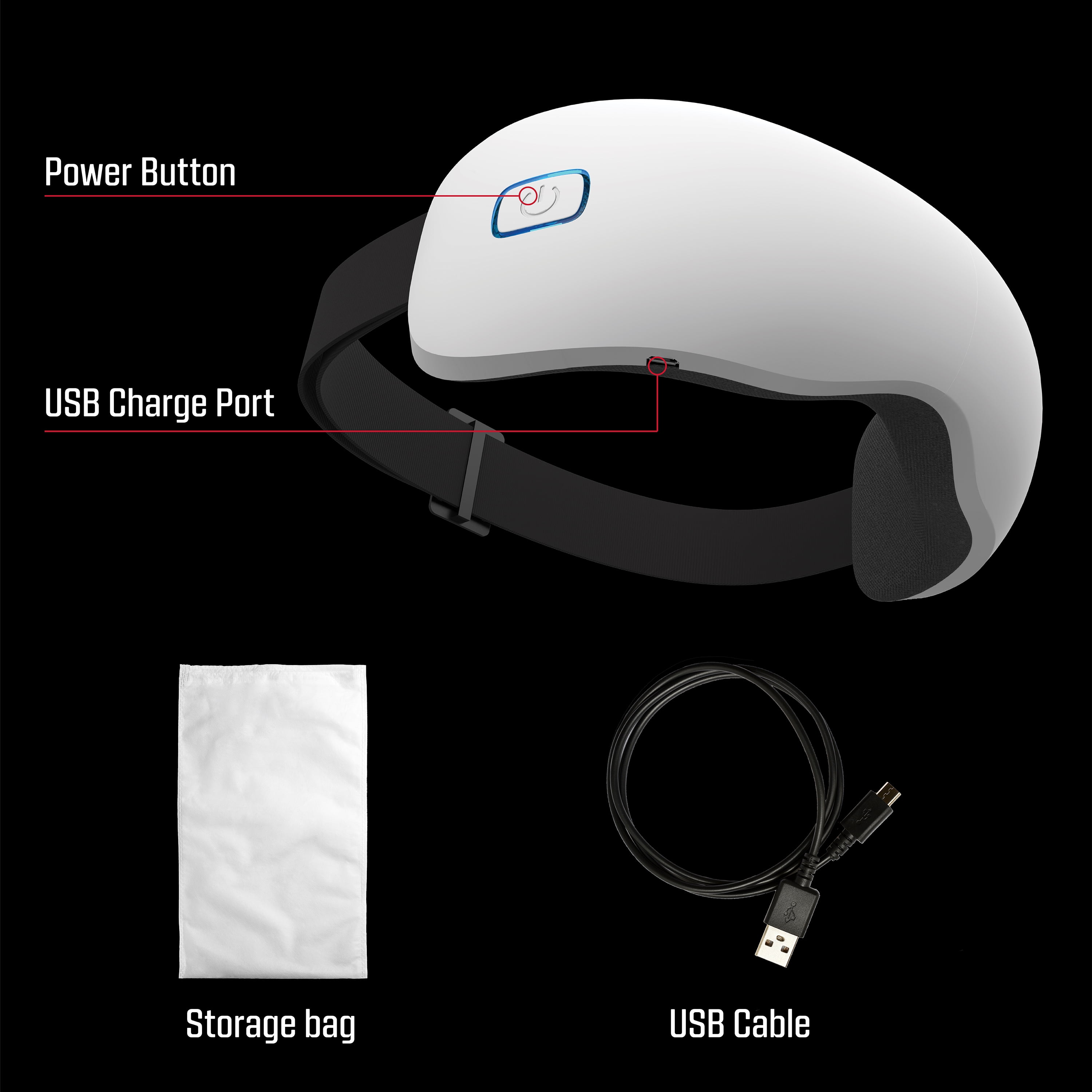 FitRx Optic Spa Eye Massager, Bluetooth Wireless Eye Massager with Multiple Massage, Heat, and Music Modes, New