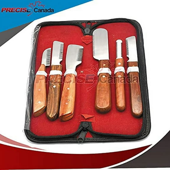 G3C6544L PRECISE CANADA Dog Grooming 6 Hand Stripping Knife Set