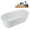 thumbnail image 4 of 67" Streamline N4800BBR Soaking Freestanding Tub and Tray With Internal Drain in Brushed Brass, 4 of 11