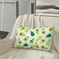 thumbnail image 5 of Gukieu Cartoon Fruit Print Plush Pillow Cover, Hidden Zipper Pillow Protector without Pillow Core, Suitable for Bedroom, Office, Car Decoration-20"x30", 5 of 6
