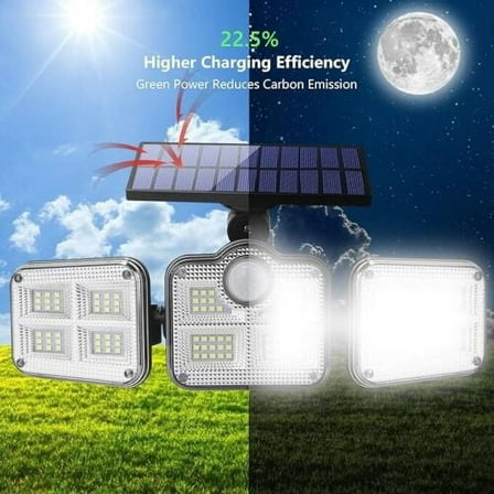 50000LM LED Solar Motion Sensor Light Outdoor Garden Wall Security Flood Lamp