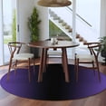 thumbnail image 4 of 8ft Round Rug, Purple Black Ombre Non-Skid Rubber Backing Large Area Rugs - Living Room Bedroom Home Office, Gradient Contemporary Abstract Art Indoor Floor Mat Carpets Washable Rug, 4 of 9