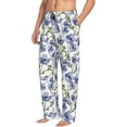 thumbnail image 2 of Xecao Blue Flax Flowers Men's Straight Lounge Pajama Pants: The Ultimate in Comfortable Sleepwear, 2 of 9