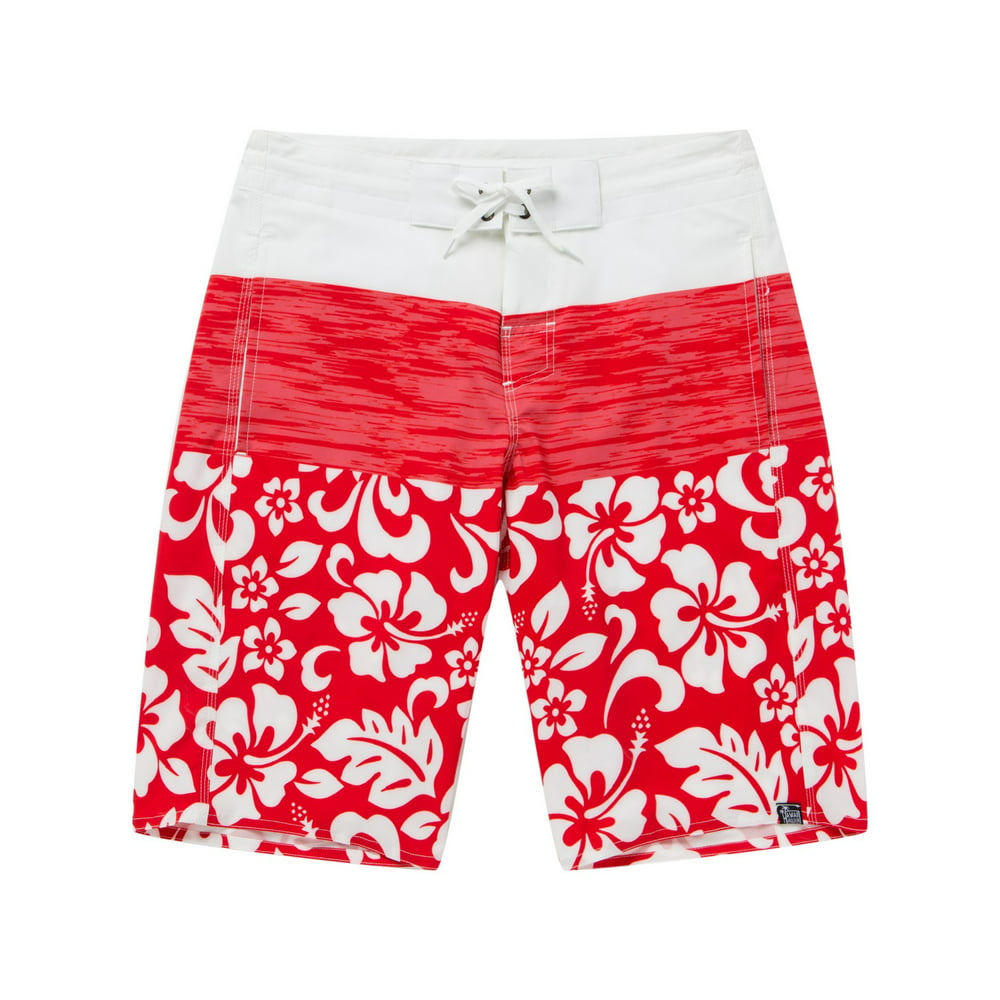 Hawaii Hangover - Men's Spandex Hawaiian Beach Board Shorts with Zipped ...