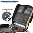 thumbnail image 5 of Water-Resistant 3-Ring Binder Organizer with Multiple Pockets Zipper Binder Bag for Office Owl and Branch, 5 of 8