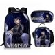 thumbnail image 1 of 2023 Wednesday Addams Print Schoolbag Children Backpack Or Lunch Bag Or Pen Bag Or Three-piece Set For Kids' Gifts, 1 of 4