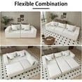thumbnail image 5 of Modular Sectional Sofa Couch,Oversized Cloud with Deep Seat Couches,Boneless Compression Foam Sofa with Pillows for Living Room/Apartment/Bedroom (White, Ottoman), 5 of 7