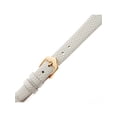 thumbnail image 2 of Gilden Ladies 10-14mm Flat Lizard-Grain Calfskin Watch Strap F40 (13mm End Width, Regular Length, White, Gold-Tone Buckle), 2 of 3