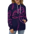 thumbnail image 3 of Neon Flamingo Regular Fit Hoodie, Sporty Pullover Hooded Sweatshirt for Men Women S, 3 of 6