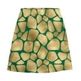 thumbnail image 6 of Giraffe Print Skirt Green and Gold Aesthetic Casual Skirts Female Cute Mini Skirt Printed, 6 of 7