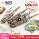 thumbnail image 2 of Barbecue Basket Bar Shape Iron And Steel Wire Wood Skewer Portable BBQ Grilling Basket Bar Kabob BBQ Grilling Basket BBQ Tools, 2 of 5