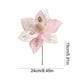 thumbnail image 3 of 1 pieza de flor artificial para decoración de árbol de Navidad, hecha de tela, ideal para bodas, fiestas y salones, regalo navideño., 3 of 5