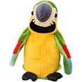 thumbnail image 4 of Divertido juguete de peluche de loro que habla, función de repetición, animales de peluche que agitan alas, pájaro de peluche, juguete de peluche de loro que habla para niños, 4 of 8