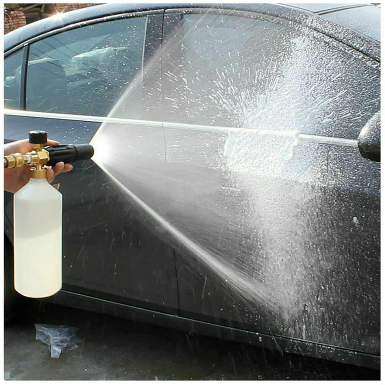 1/4 1L Pressure Washer Gun Snow Foam Cannon Soap Jet Bottle Car Wash Tool  US