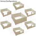 thumbnail image 5 of SmithBuilt 48" x 48" x 18" Whelping Box for Dogs and Puppies, Heavy Duty Whelping Pen and Birthing Box with Rails, Brown, 5 of 8