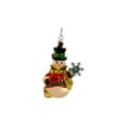 thumbnail image 2 of Kurt Adler 5-Inch USB Powered Prelit Snowman with Snowflake Glass Ornament, 2 of 8