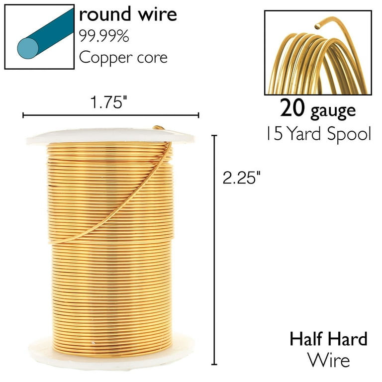  The Beadsmith Wire Elements 20-Gauge Lacquered Tarnish