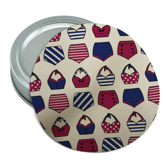 Retro Vintage Women's Swimsuit Pattern Round Rubber Non-Slip Jar Gripper Lid Opener