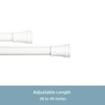 thumbnail image 2 of Kenney® Rogers 5/8" Twist & Fit No Tools Adjustable Tension Window Curtain Rod, 28-48", White, 2 of 7