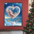 thumbnail image 1 of 5D DIY taladro redondo completo pintura de diamante Snowy Love Charm Kit decoración del hogar 30x40cm, 1 of 9