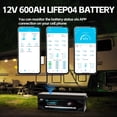 thumbnail image 7 of Paoweric 12V 600Ah LiFePO4 Lithium Battery with 300A BMS, Compact Lithium Iron Phosphate Battery for Solar, RV, Home Energy Storage, 7 of 7