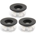 thumbnail image 1 of HAHDAXIA Garniture de Bassin d'Évier Couvercle de Trop-Plein Insert en Laiton dans Trou Capuchons Ronds Noir Mat 3 Pcs, 1 of 7