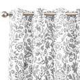 thumbnail image 3 of Cortina DriftAway Julia, 2 paneles, 132 x 160 cm, diseño floral gris, 3 of 9