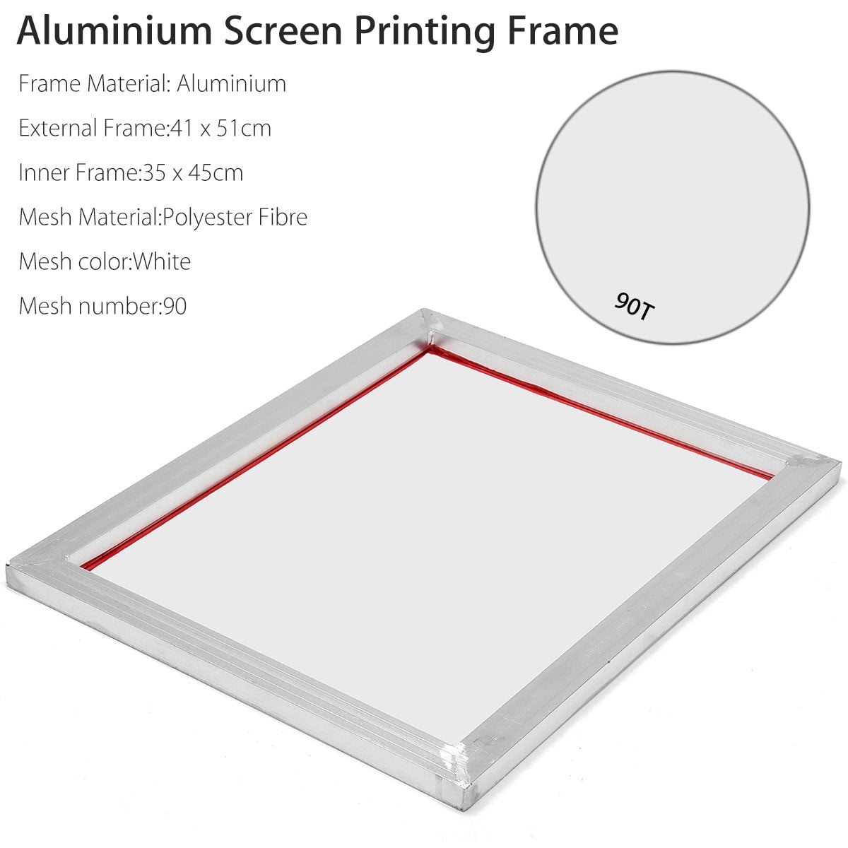 A3 Screen Printing Aluminium Frame Stretched And White Silk Print Polyester Mesh 