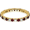 thumbnail image 4 of 14K Yellow Gold Lab Grown Diamond Si1/Si2 G H I & Cr Ruby Eternity Band (Size 9) Made In India et0049-cru-050-9ylg, 4 of 5