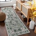 thumbnail image 1 of Washable Rugs x Vintage Area Rugs Area Rugs Low Pile Floor Carpet Printed Soft Durable Stain Foldable Rugs Living Room Dining Room Bedroom, 1 of 9
